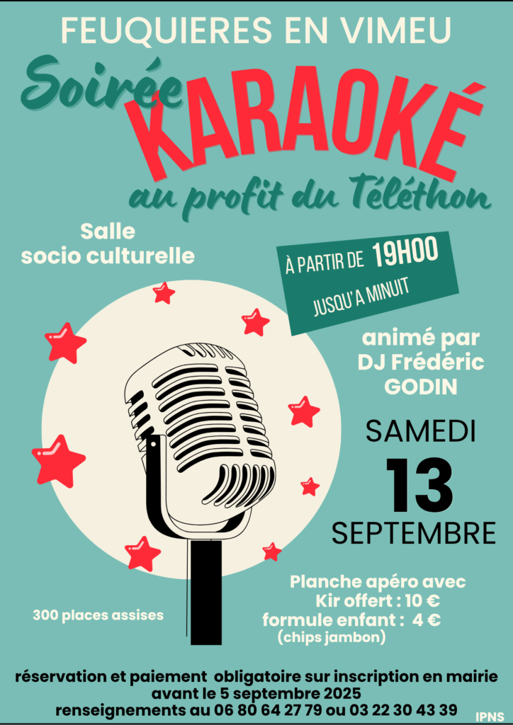 Soirée Karaoké 13 septembre 2025