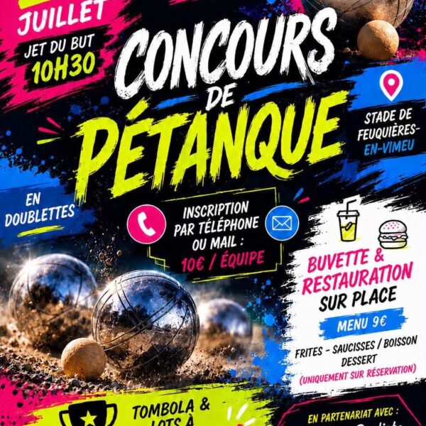 Concours de pétanque par l’APE Marius Fustier