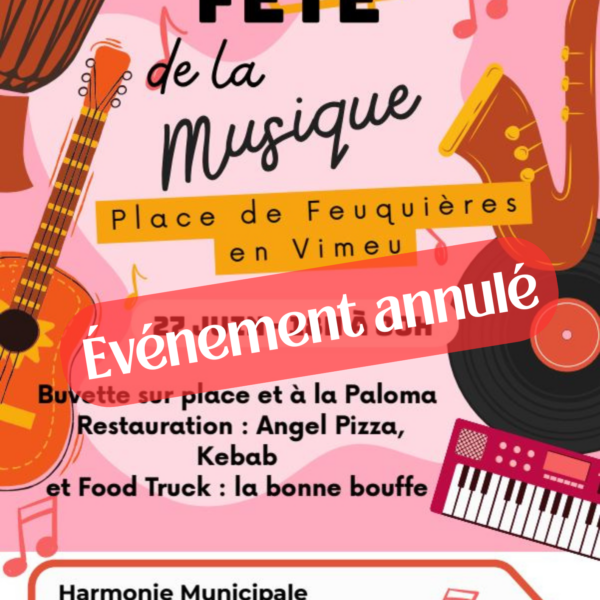 Annulation de la fête de la musique 2026