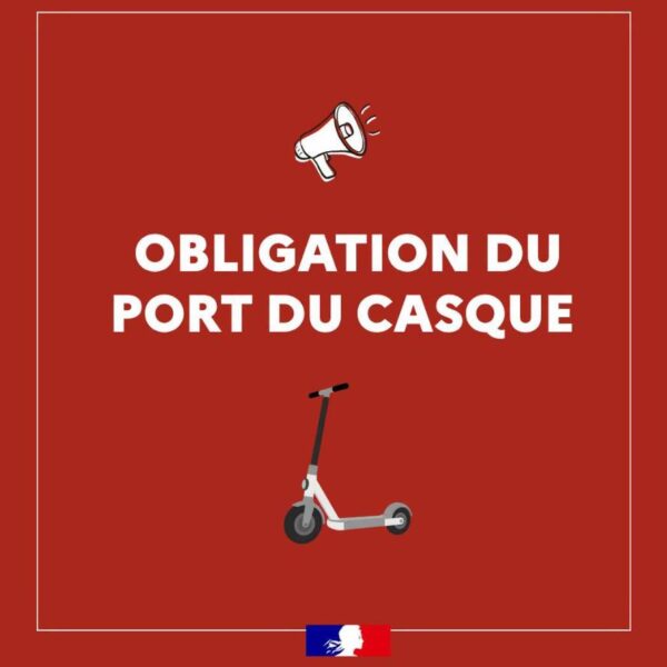 Obligation du port du casque